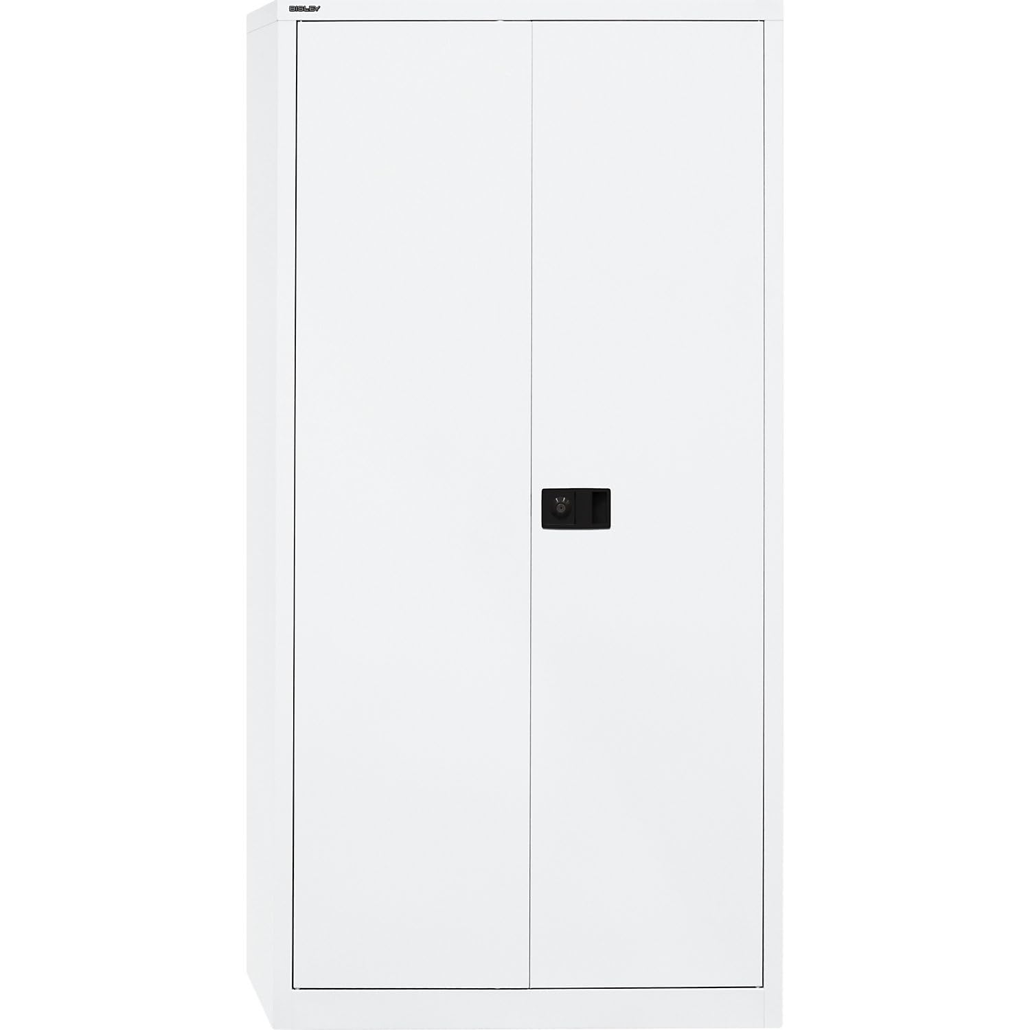 BISLEY Flügeltürenschrank Universal, 4 Fachböden, 5 OH, Metall, 696 Verkehrsweiß, 40 x 91.4 x 195 cm