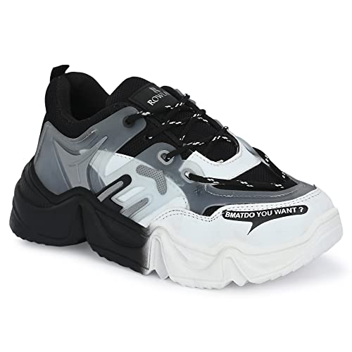 Image of ROWLANS Women's Synthetic Leather Comfortable /Running Lace-Ups Sports Shoes