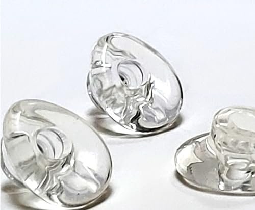 3 pcs medios auriculares de silicona claros para PLT miniatura 3