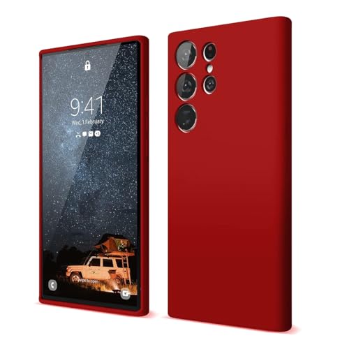 LIRAMARK Liquid Silicone Soft Back Cover Case for Samsung Galaxy S24 Ultra 5G (Red) (B0CV3TQF49) Amazon Price History, Amazon Price Tracker