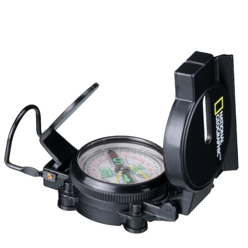 Brújula National Geographic Modelo 9079000 de metal con lupa y regla miniatura 2