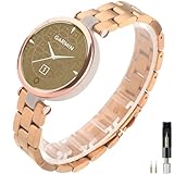 Miimall Compatible con Garmin Lily correa, correa de reloj de acero inoxidable clásica de metal para mujer, impermeable y resistente al desgaste, correa de repuesto delgada para Garmin Lily Smartwatch Miimall Compatible con Garmin Lily correa, correa de reloj de acero inoxidable clásica de metal para mujer, impermeable y resistente al desgaste, correa de repuesto delgada para Garmin Lily Smartwatch