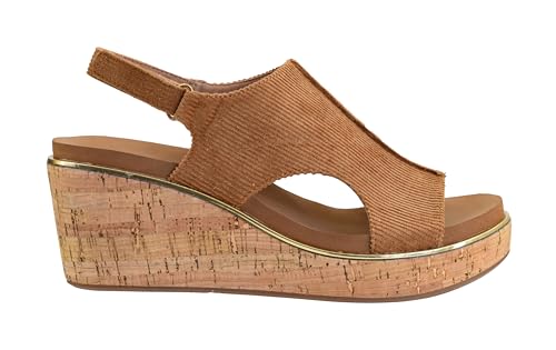 Image of Corkys Footwear Womens Carley Wedges, Featuring Corkys EVA Foam Cushioned Insoles, A 2.5 Inch Heel, Lightweight For All Day Wear, And Hook And Loop Closure
