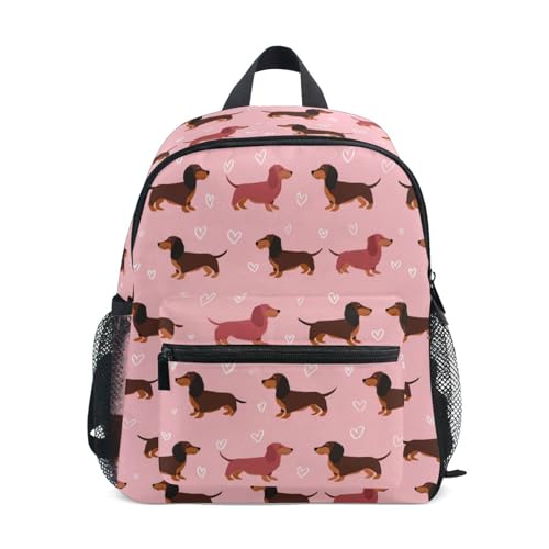 Lindo vestido de bailarina de porco mochila infantil mochila escolar bolsa infantil com etiqueta de nome para meninos e meninas de 3 a 8 anos, P, Multicolorido 2, Small