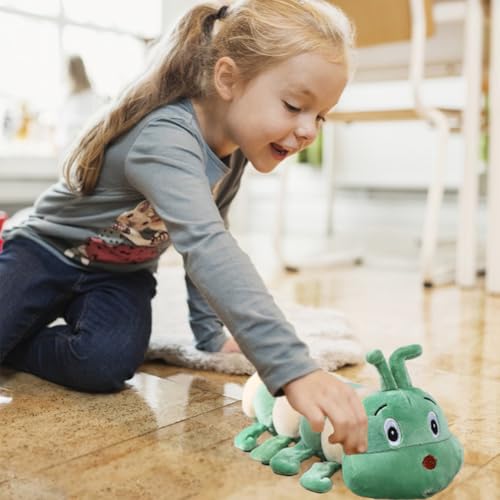 LGWJHCY Weiche Raupen Kuscheltier Spielfigur, Grüne Raupe Nimmersatt Plüschtiere, Plüsch Gefüllte Tiergeschenke, Tolles Geschenk für Jungen Und Mädchen Zum Fantasievollen Spielen