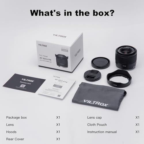 VILTROX 20mm F2.8 FE Full Frame E-Mount AF Lens Super Wide Angle for Sony - image 8