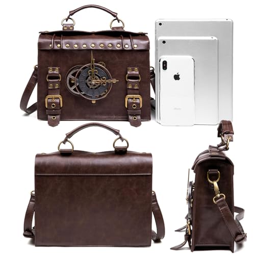 Steampunk Crossbody Purse and Handbag for Women Cute Shoulder Bag Medium Unique Metal Clock Costume Cosplay Accessories3