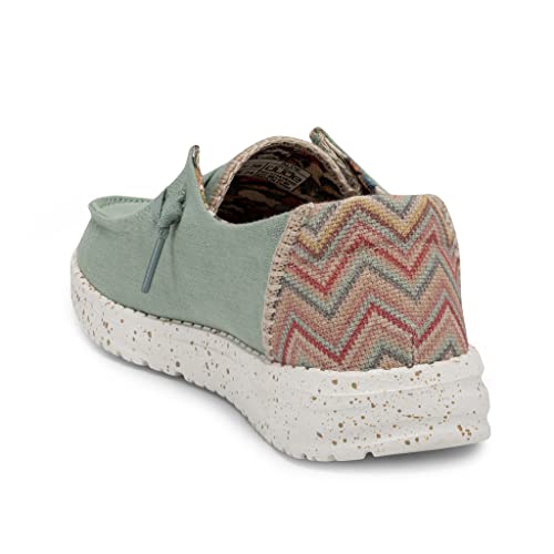 Image of HEYDUDE Women's Wendy Aloe Size 6 | Women's Shoes | Women's Lace Up Loafers | Comfortable & Light-Weight
