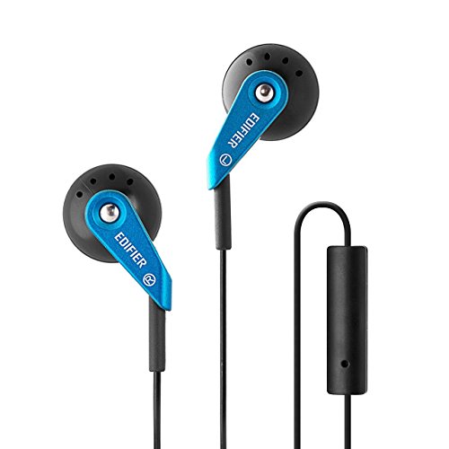 Edifier P185 Computer Headset Hi-Fi Classic Earbud Style Earphones with Microphone - Blue