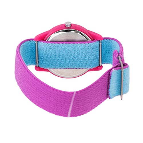 DISNEY Frozen Watch for Girls - Elsa and Anna Watch for Kids 3-5 - Frozen Watches Elsa and Anna - Toys Kids 3-5 Years - Pink Bezel - Purple Nylon Strap - Cute Girls2