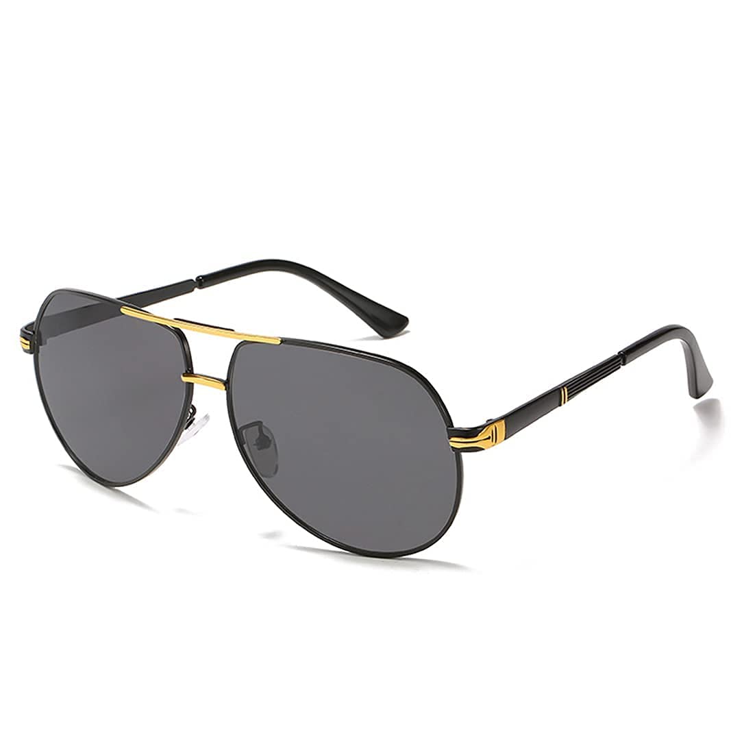 MariaKinz Sunglasses: Premium Aviator (Gold Noir)