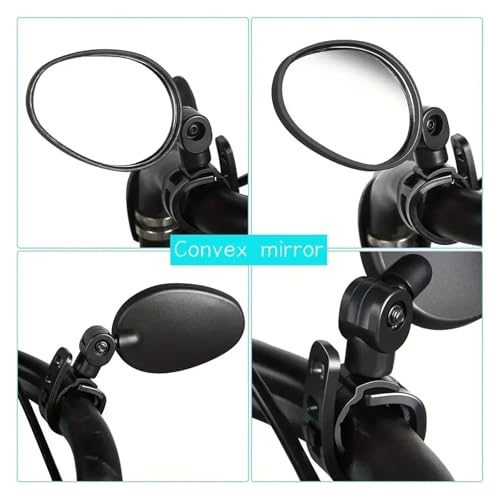 Espejo retrovisor para bicicleta anticaídas con gran angular convexo para evitar ángulos muertos 6