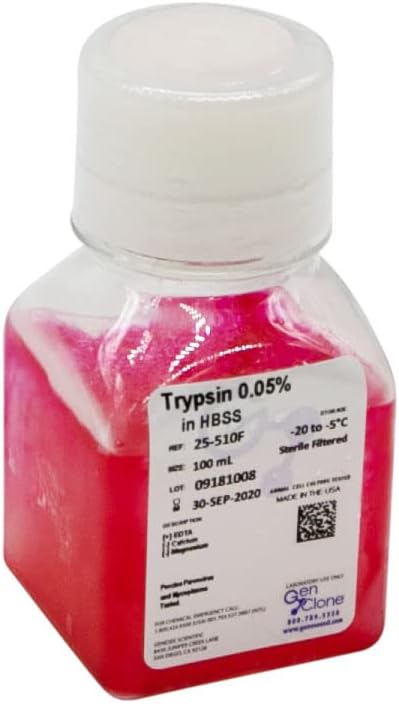 Trypsin-EDTA, 0.05% 1X Without Calcium and Magnesium 6 x 100 mL/Unit