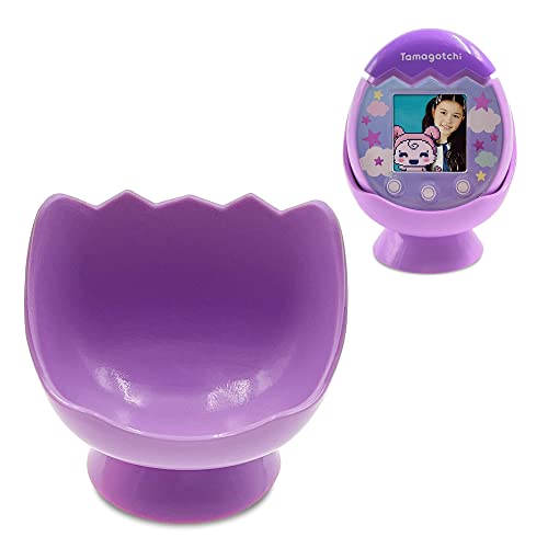 LeoTube Desktop Dock Cradle Stand for Tamagotchi Pix Interactive Pet Machine with Camera, Holder Stand Compatible with New Tamagotchi Pix Electronic Pet Accessory (Only Holder Stand)（Purple）