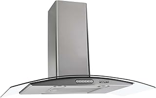 Coifa de parede fogatti vidro curvo duto slim inox 80cm 220v