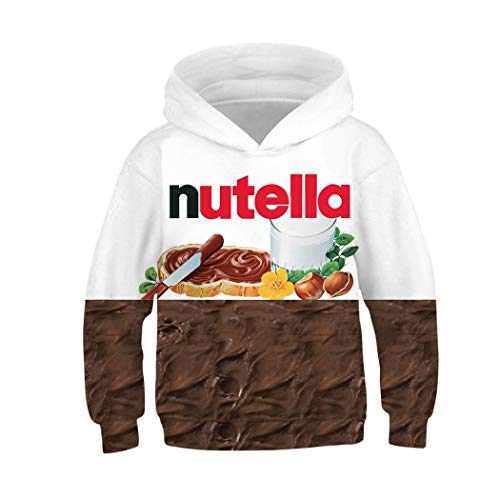 Preisvergleich Produktbild JIANJIAY Hoodie Gourmet Digitaldruck 3D Kinder Kapuzenpullover Cosplay Baseball Kleidung Langarm Pullover Kinderbekleidung (TZ080,115cm-120cm(XS))