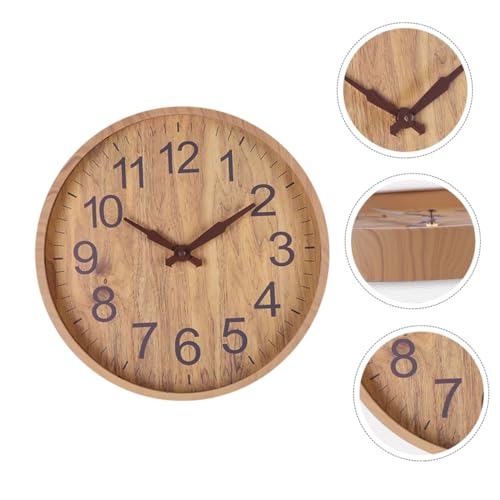 Horloge murale bois imitation au design épuré et mécanisme sans bruit - 4