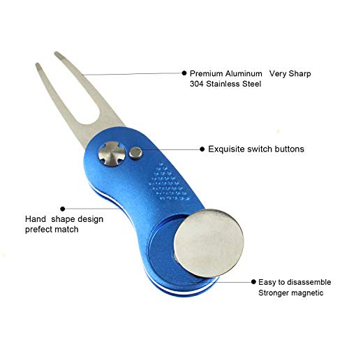 Crestgolf-Golf-Divot-Tool-con-Boton-Emergente-y-Marcador-de-Bola-Magnetica-Pitch-Mark-Mini-Herramienta-Portatil-y-Plegable-Ligera
