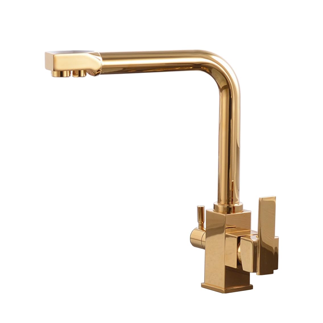 Mitigeur extractible à 360° Waterap au design élégant en or