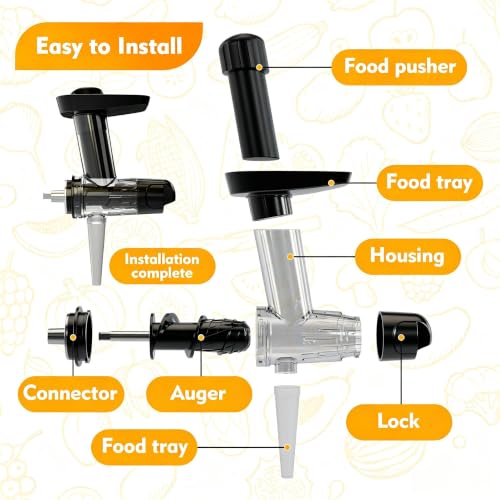 Fedowal Juicer Attachment for Kitchen aid Stand Mixers, Large Feed Chute - image 6
