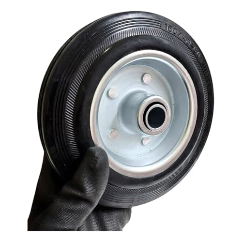 kit 4 Roda De Borracha Maciça 6 Polegada Rolamento Rolete pra carrinho carga 160kg