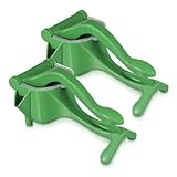 SOIMISS 2 Stück Manuelle Saftpresse Grün Hand Zitruspresse für Limetten Orangen Granatäpfel Kompakt Einfach zu Bedienen Nährstoffschonend Vielseitig für Obst und Gemüse Leicht zu Reinigen