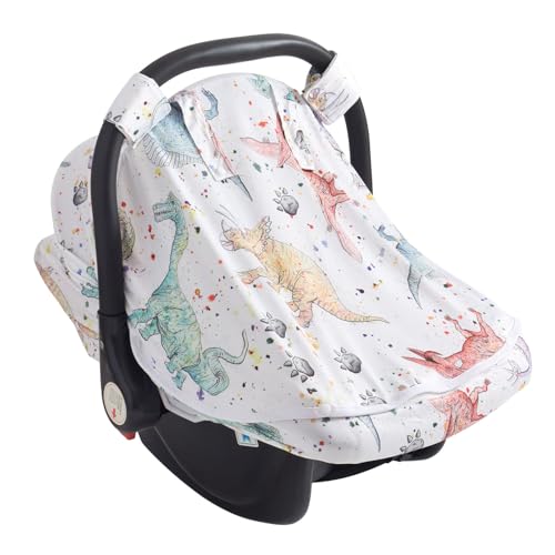 Image of Little Tots Baby Car Seat Canopy Cover, Breathable Sun Shade, Full Privacy for Newborns & Infants, Universal Fit for Boys & Girls