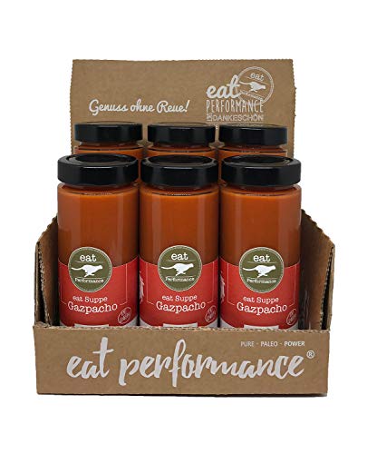 eat Performance® Gazpacho Suppe (6x 350ml) - 100% Bio, Paleo & vegan I Frei von Konservierungsstoffen & anderen Zusätzen Cover