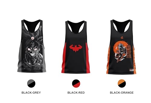 Image of AKIBA Mens Printed Fitness Workout Stringers Gym Stylish Vests