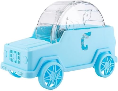 Mikuzo 車型ハムスター回し車 回し車 静か 車輪 ハーモニー ホイール ストレス解消 小動物 ランニング 静音 ゴールデンハムスター デグー ドワーフハムスター 運動不足対策 ンニングホイール 回し車ハムスター (L,ブルー)