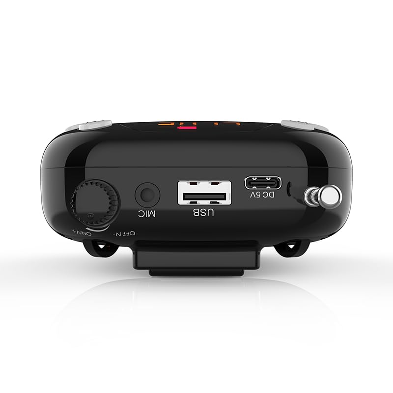 Image of Juarez 10W Voice Amplifier with Wired Microphone, Bluetooth 6.0 Portable PA Speaker, FM Radio, USB /TF Playback, LED Display, Type-C Rechargeable for Teaching & Training, Classroom, Speech, Tour Guide