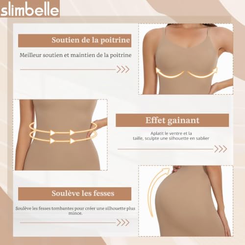 SLIMBELLE Robe Gaine Sculptante Femme Robe Amincissante Invisible Ventre Plat Robe Sculptante Body Shaper Femme – vue 2