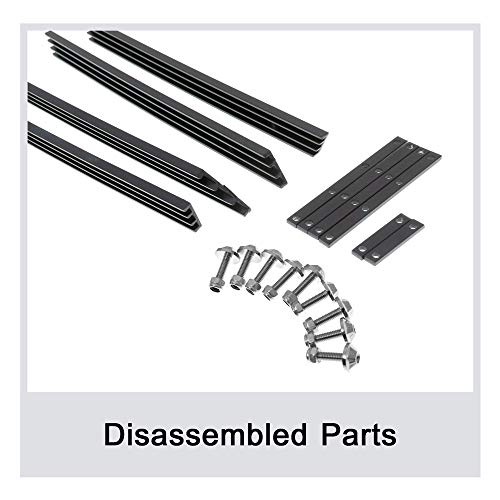 Image of APS Compatible with Chevy Silverado 1500 2014-2015 Lower Bumper Aluminum Black Wide 20mm Horizontal Channel with Rivet Studs Billet Front Grill Grille Insert C65990W