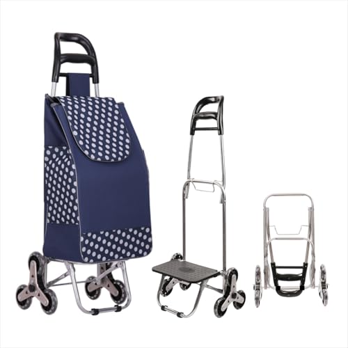 Listado de Carritos para Mandado Walmart que puedes comprar esta semana. 50 AXELIX Carrito de Compras para Mandado Plegable, Carrito Plegable con Ruedas con 6 Ruedas de Subir Escaleras, Carrito de Tela Supermercado con Bolso Gran Capacidad