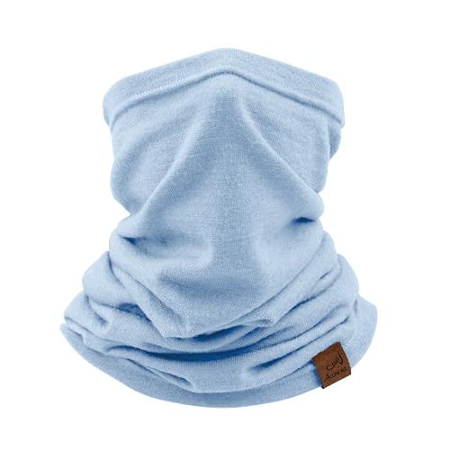 Image of ACUSHLA 100% Merino Wool Neck Gaiter Men Women Winter Ski Face Mask Scarf