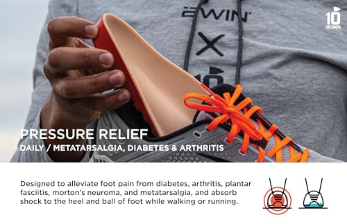 Image of 10 Seconds 3030 Pressure Relief with Metatarsal Pad Insoles, M 9 /9.5, W 10.5 /11, 1 Pair