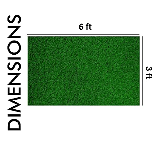 Image of Yellow Weaves High Density Artificial Rectangular Grass Carpet Mat For Balcony,Lawn,Door-(6 X 3 Feet),Green