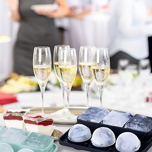 Loinfe ® Ice Cube Mold, Silicone Ice Cube Tray For Freezer, 2-In-1 Round Sphere Ice Ball Maker & Square Ice Tray, Large Ice Cube Trays For Cocktails, Bourbon, Brandy, Gift For Men Dad (Green) #TOP6