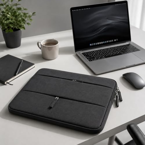 Image of 360 Protective Waterproof Laptop Sleeve for 15.6 & 16 Inch Laptops with Carry Handle & Dual Front Pockets for Business Travel Office Work