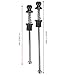 Gavigain Security Skewers, Aluminum Alloy Road Bike Anti Theft Quick Release Skewers, Wheels Locking Security (Black)
