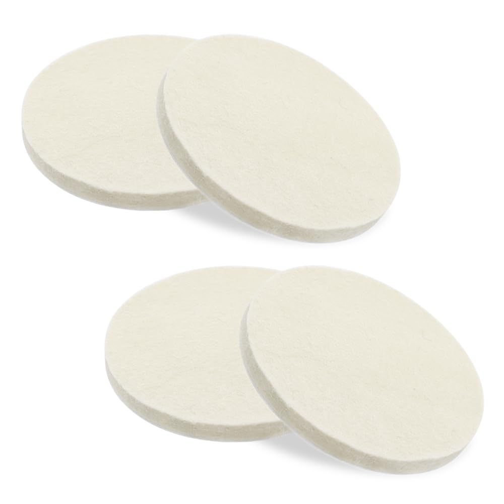 4 Pezzi Disco Lucidatura Lana 125mm * 8mm Feltro Lucidatura Disco Per la Lucidatura Ceramica di Mobili per Automobili (5 pollice)