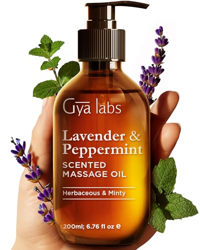 Gya Labs Lavender & Peppermint Massage Oil - 6.76 Fl