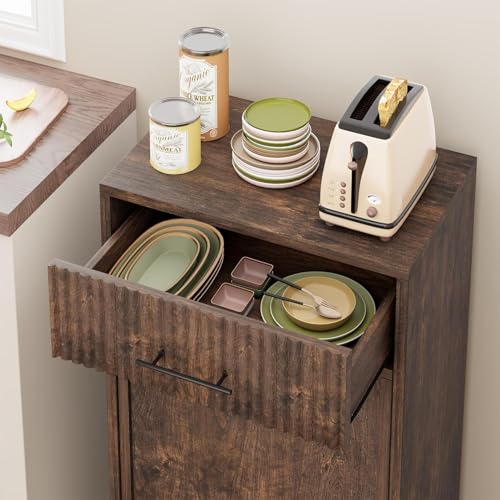Gabinete para basura Garvee de madera 10 galones miniatura 4