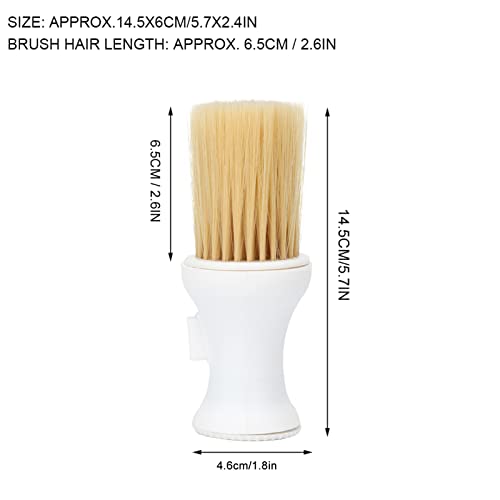 Neck Duster, Soft Hair Friseurbürste Neck Duster Professionelle Friseurpuder Lagerung Styling Staubreinigungsbürste(Weiß)