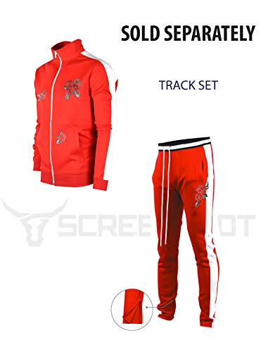 Image of SCREENSHOT-TRACK JACKET Mens Urban Hip Hop Premium Track Jacket - Slim Fit Side Taping Sportswear Urbanwear Streetwear Top