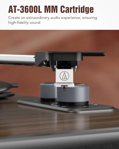 Image of Udreamer Vinyl Record Player with Adjustable Lighting, All-in-One Turntable