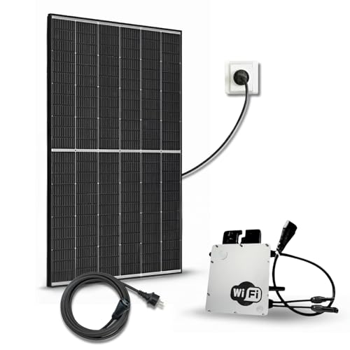 Kit Solaire 500Wc TrinaSolar – 1 Panneau Photovoltaïque Bifacial Bi-verre – Micro-onduleur HMS-500W-1T Wi-Fi – Plug & Play
