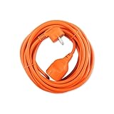 Cable de jardín 3x1.5mm, 10m, color naranja - Ideal para conexiones eléctricas exteriores y uso en herramientas de jardinería.