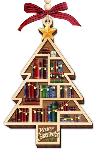 HEXMOZ Book Lover Christmas Ornaments 2026 - Book Lovers Gifts for Women