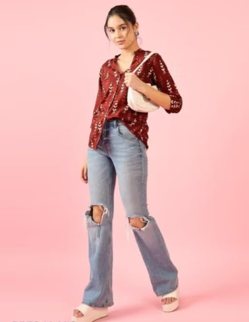 Image of Floral Printed Kurta, Full Sleeve